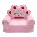Minkštas vaikiškas pliušinis foteliukas 3in1 "Princesė"